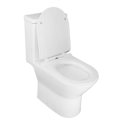 картинка Унитаз-компакт Azario Mons 380х650х790 напольный, безободковый, с быстросъемным сиденьем микролифт (AZ-76004) от магазина Сантехстрой