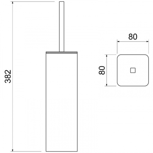 картинка Щетка для туалета напольная Timo Torne золото матовое (43161/17) от магазина Сантехстрой
