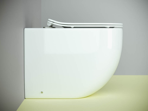 картинка CN4004 Напольный пристенный унитаз-соло METROPOL Rimless, глубокий смыв, горизонтальный выпуск от магазина Сантехстрой