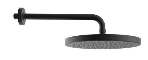 картинка Верхний душ Bossini ELIOS Ø250 мм., с настенным держателем 300 мм., цвет черный матовый (H19412G.073) от магазина Сантехстрой