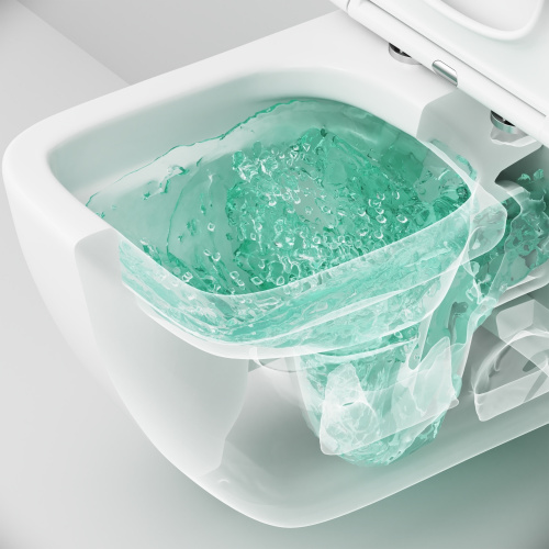 картинка C901701SC Gem подвесной унитаз FlashClean с сиденьем микролифт от магазина Сантехстрой