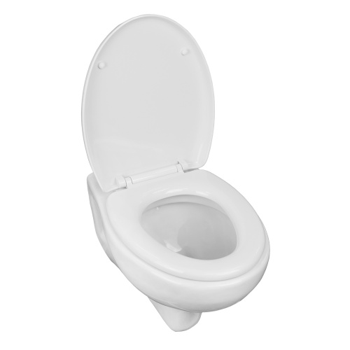 картинка Унитаз подвесной Azario STELLA 370х400х550 ободковый, с быстросъемным сидением микролифт, белый (AZ-VT005+AZ-VT005sc) от магазина Сантехстрой