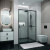 картинка Дверь в нишу 100.K33.05.110.21.00 Style (110*195) черный матовый, стекло прозрачное, 1 место от магазина Сантехстрой