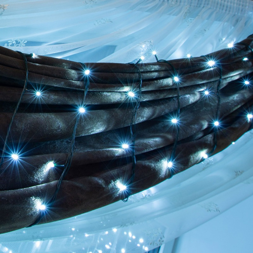 картинка Гирлянда светодиодная универсальная 200 LED БЕЛЫЕ 20 метров,  с контроллером от магазина Сантехстрой