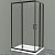картинка Душевой уголок BelBagno Uno 120х90 UNO-195-AH-2-120/90-C-NERO профиль Черный матовый стекло прозрачное от магазина Сантехстрой
