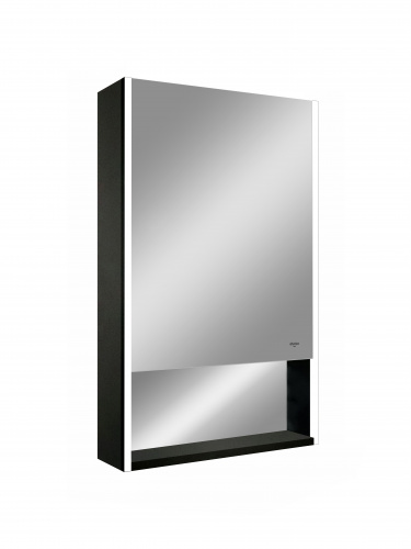 картинка Зеркало-шкаф Reflection Box Black LED 500х800 RF2419BL от магазина Сантехстрой