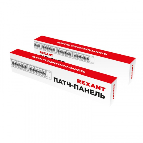 картинка Панель коммутационная с кабельным органайзером 19",  1U,  24 порта,  RJ-45, CAT 6, UTP REXANT PRO от магазина Сантехстрой