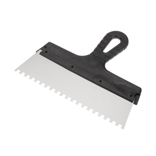 картинка Шпатель фасадный REXANT 250 мм зуб 6х6 нержавеющая сталь,  пластмассовая ручка от магазина Сантехстрой