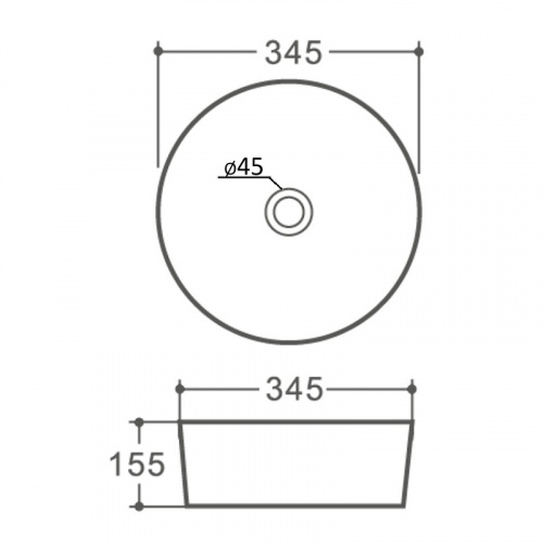 картинка Раковина-чаша Orange 35 B07-345W Белая глянцевая от магазина Сантехстрой