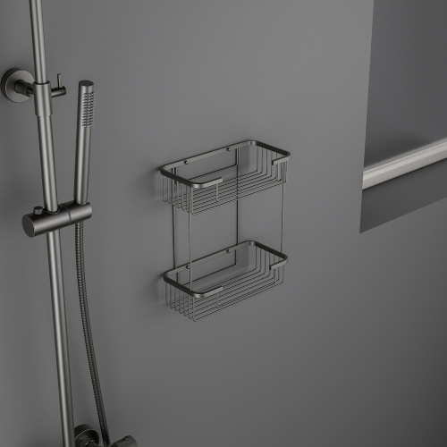 картинка Полка двойная Timo Saona черное золото (13083/18) от магазина Сантехстрой