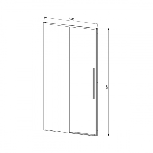 картинка Душевая дверь Slim-N VDS-4SN120CGB, 1200, черный, стекло тонированное от магазина Сантехстрой