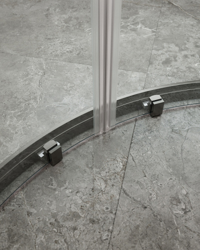 картинка Душевой уголок Cezares Molveno 120x120 MOLVENO-R-22-90+30-C-GM-IV профиль Оружейная сталь стекло прозрачное от магазина Сантехстрой