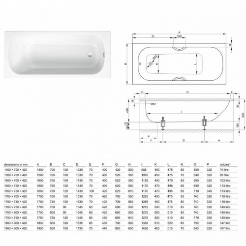картинка Стальная ванна Bette Form 170х70 2945-000AD от магазина Сантехстрой