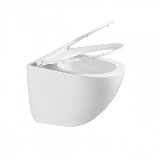 картинка Унитаз подвесной Tornado Bien VT1-51T, цвет белый, ультратонкое soft-close сиденье от магазина Сантехстрой