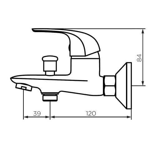 фото d1101000 stark смеситель для ванны и  душа