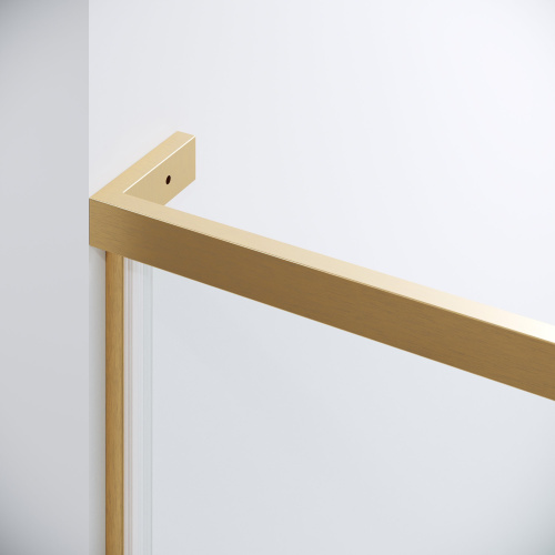 картинка Дверь в нишу 100.K33.03.120.32.00 Pragma (120*195) золото сатин, стекло прозрачное, 1 место от магазина Сантехстрой