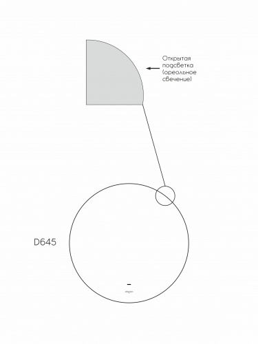 картинка Зеркало Reflection Hoop с сенсором, холодной подсветкой D645 от магазина Сантехстрой