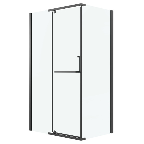 картинка Боковая стенка Grossman Pragma 200.K33.03.80.21.00 (80х195) черный матовый,стекло прозрачное, 1 место от магазина Сантехстрой