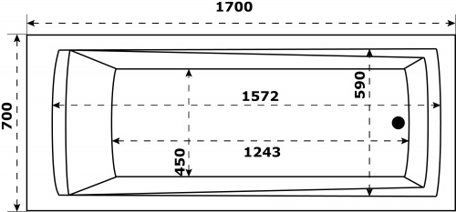 картинка Ванна акриловая Azario Бали 170х70 (БАВ0103) от магазина Сантехстрой