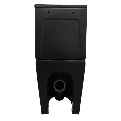 картинка Унитаз-компакт Azario Black Queen 370х605х800 безободковый, с быстросъемным сиденьем микролифт, черный матовый (AZ-8380) от магазина Сантехстрой