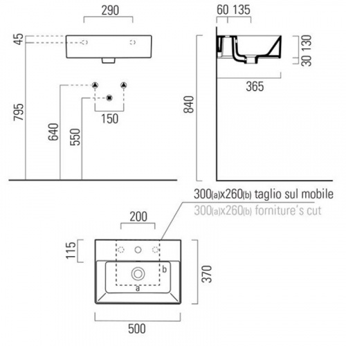 картинка Раковина 50x37 см GSI Kube X 9447111 от магазина Сантехстрой