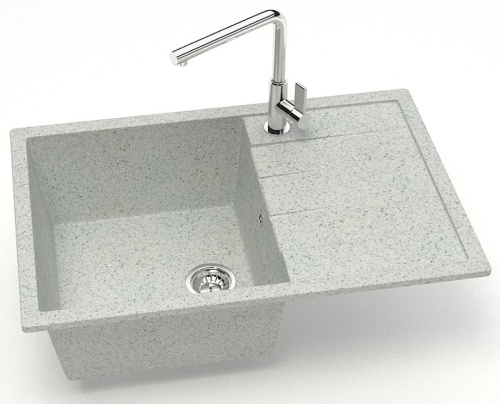картинка Кухонная мойка AZARIO Vision 750x505x218 искусственный мрамор, цвет Светло серый (CS00078341) от магазина Сантехстрой