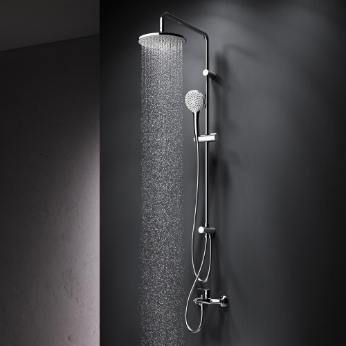 картинка F40890A14 Gem набор 2в1: см-ль д/ванны/душа, верхний душ d 220 мм, ручн.душ 110 мм, 1 ф-ция, душевая от магазина Сантехстрой