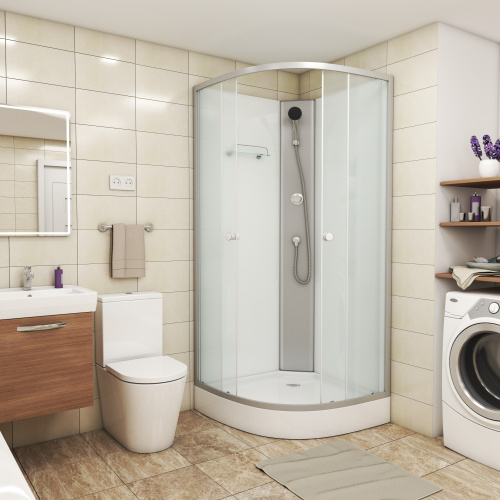 картинка Душ.каб. Niagara Eco E90/13/MT/BK (900х900х2000) 3 места от магазина Сантехстрой