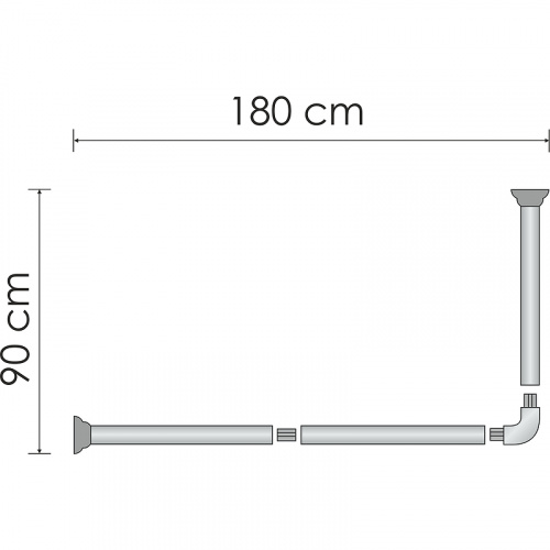 картинка Карниз для ванны WasserKRAFT Kammel 180x90 SC-839018 Белый от магазина Сантехстрой