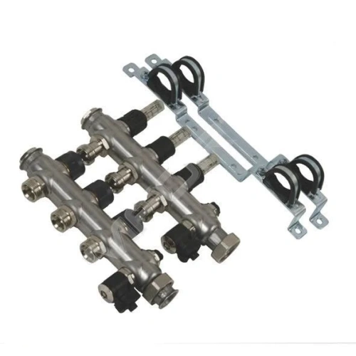 картинка Коллектор, 1", Multidis SF 5, выход-3/4" ЕК, нержавеющая сталь, со встроенными регулирующими вставками на подаче от магазина Сантехстрой