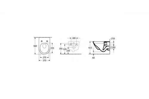картинка Унитаз подвесной Villeroy & Boch Antao 370x560 мм, CeramicPlus, цвет Almond 4674 T0 AM 00337430 от магазина Сантехстрой
