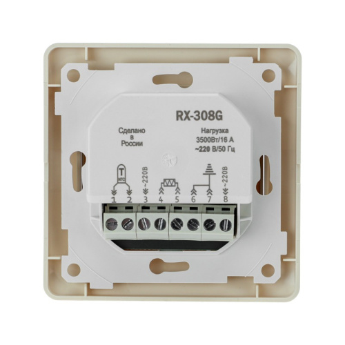 картинка Терморегулятор механическийRX-308G (бежевый) (совместим с Schneider серии Glossa) REXANT от магазина Сантехстрой