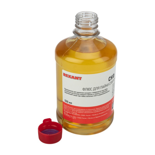 картинка Флюс для пайки REXANT,  СКФ (спирто-канифольный),  500 мл,  флакон от магазина Сантехстрой