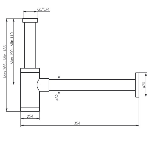 картинка 210800000 Option, cифон для раковины, хром от магазина Сантехстрой