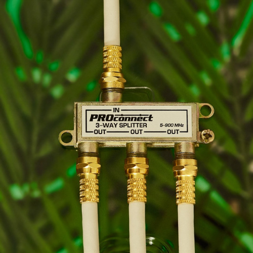 картинка Делитель ТВ х 3 под F разъём 5-900МГц PROconnect от магазина Сантехстрой