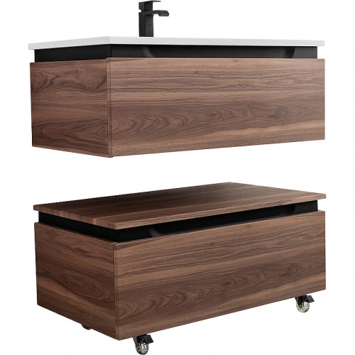 картинка Тумба Cezares Slider 80 SLIDER-800-1C-PI-NA-P Орех дымчатый от магазина Сантехстрой