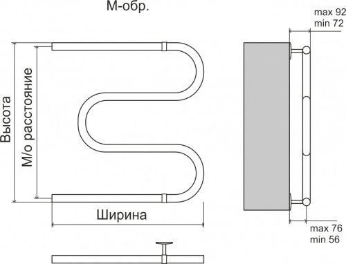 картинка Полотенцесушитель Terminus 4620768881442 Хром от магазина Сантехстрой