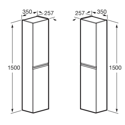 картинка Пенал подвесной Roca Oleta белый глянец (A857650806) от магазина Сантехстрой