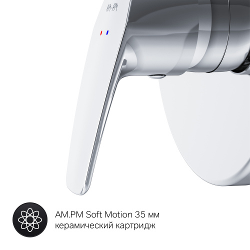 фото f9075000_ххх gem, cмеситель д/душа монтируемый в стену, хром, шт.