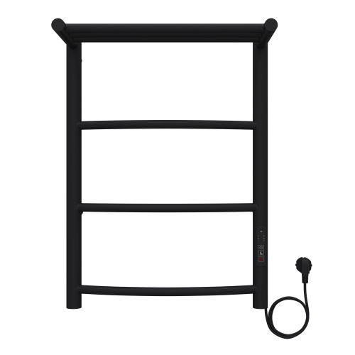 картинка Полотенцесушитель электрический AZARIO VERONA 400/600 3 секции, с полкой, диммер справа, черный (AZ04846PB) от магазина Сантехстрой