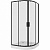 картинка Душевое ограждение Niagara Nova NG-6806-08ВLACK (90х90х195) четверть круга,черный,двери раздвижные,стекло прозрачное,1 место от магазина Сантехстрой