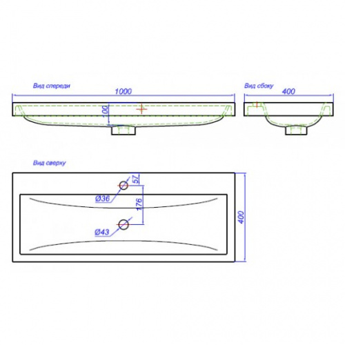 картинка Раковина Aqwella Infinity Inf.10.04.D 100 от магазина Сантехстрой