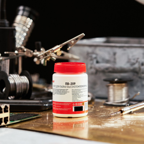 картинка Флюс для высокотемпературной пайки,  ПВ-209, 100г,  банка REXANT от магазина Сантехстрой