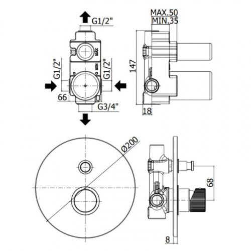 фото смеситель для ванны paffoni jo jo015no