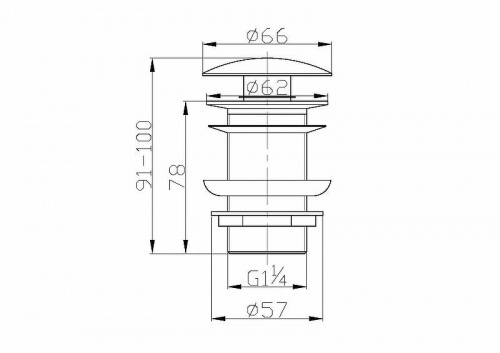 картинка Донный клапан BelBagno BB-SC-ORO Сlick-Сlack Золото от магазина Сантехстрой