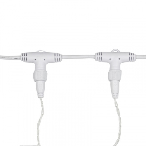 картинка Гирлянда светодиодная Занавес (Дождь),  2х6м,  768 LED ТЕПЛЫЙ БЕЛЫЙ,  белый ПВХ,  IP65, постоянное свечение 230В,  соединяется (шнур питания в комплекте) от магазина Сантехстрой