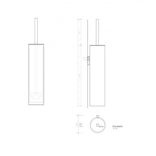 картинка DECOR WALTHER Mikado WBG Туалетный ершик, подвесной, цена: белый матовый от магазина Сантехстрой