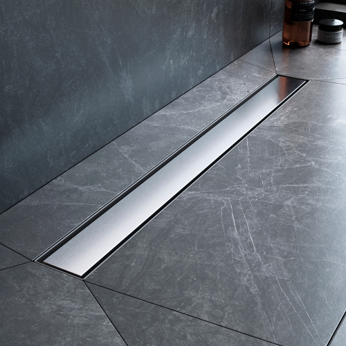 картинка W01SC-U11-070-04SB MasterFlow Трап для душа линейный универс затвор Tile 70см цвет сталь мат от магазина Сантехстрой