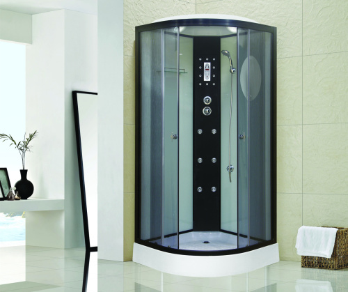 картинка Душевая кабина Niagara Ultra NG-1901-01 (90х90х220) низкий поддон(16см),черный,стекло тонированное,4 места от магазина Сантехстрой