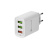 картинка Сетевое зарядное устройство для iPhone/iPad REXANT 3 x USB,  5V,  3 А + 1 А + 1 А,  белое от магазина Сантехстрой